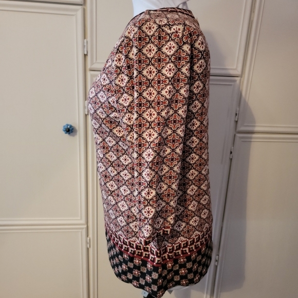 Max Edition Brown & Tan Patterned Top - Picture 3 of 7